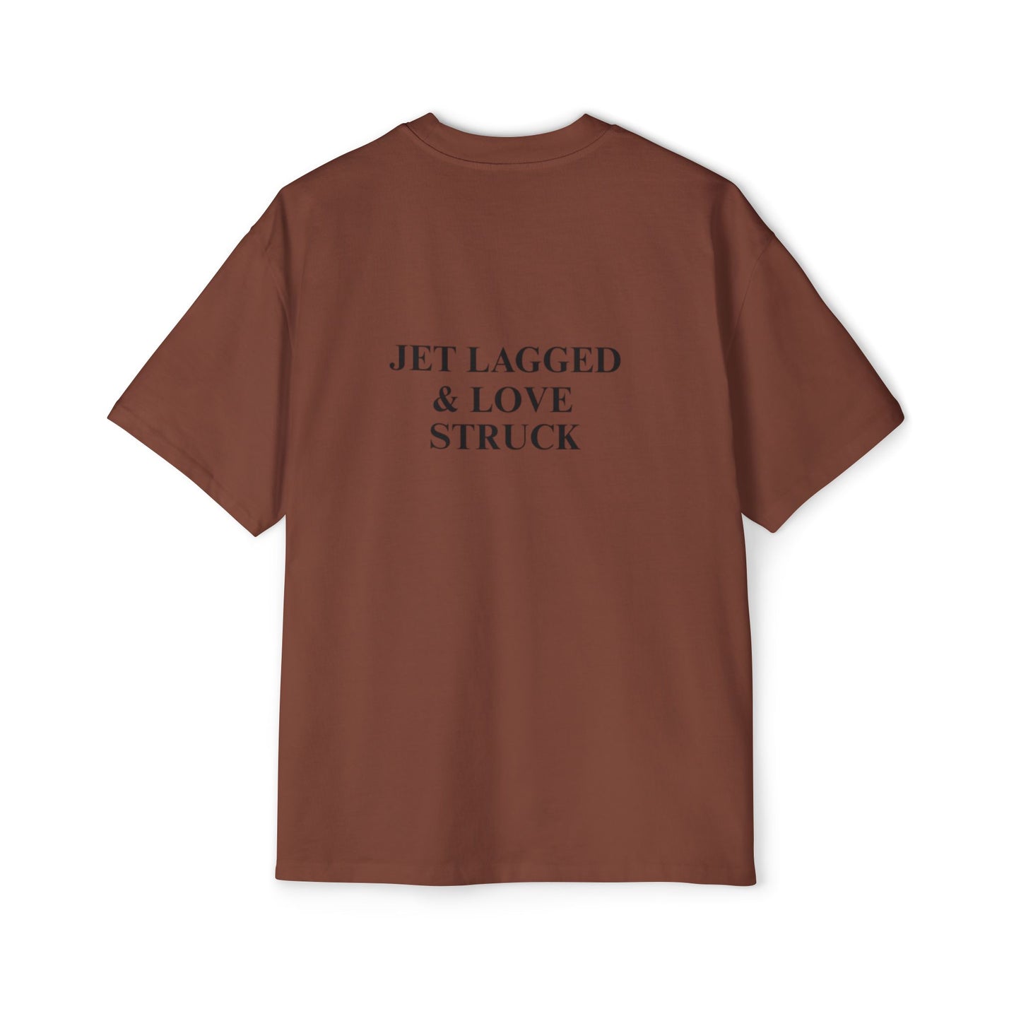Jet Lagged & Love Struck Oversized Tee, Comfortable Men's T-Shirt, Travel Lover Gift, Casual Streetwear, Unique Graphic Tee