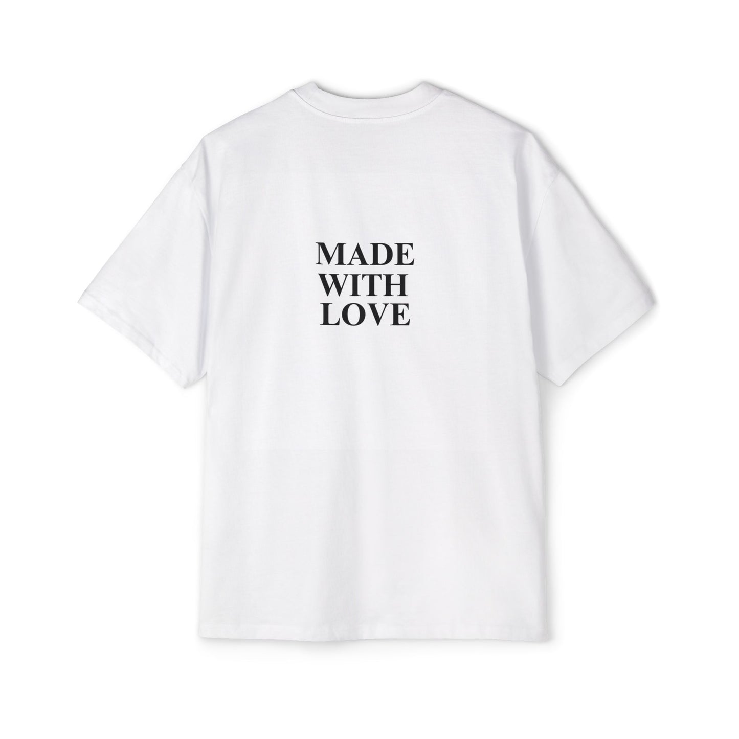 Men's Heavy Oversized Tee - Made with Love - Casual Comfort Wear