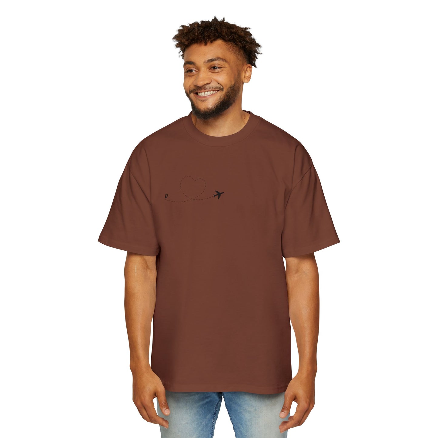 Jet Lagged & Love Struck Oversized Tee, Comfortable Men's T-Shirt, Travel Lover Gift, Casual Streetwear, Unique Graphic Tee