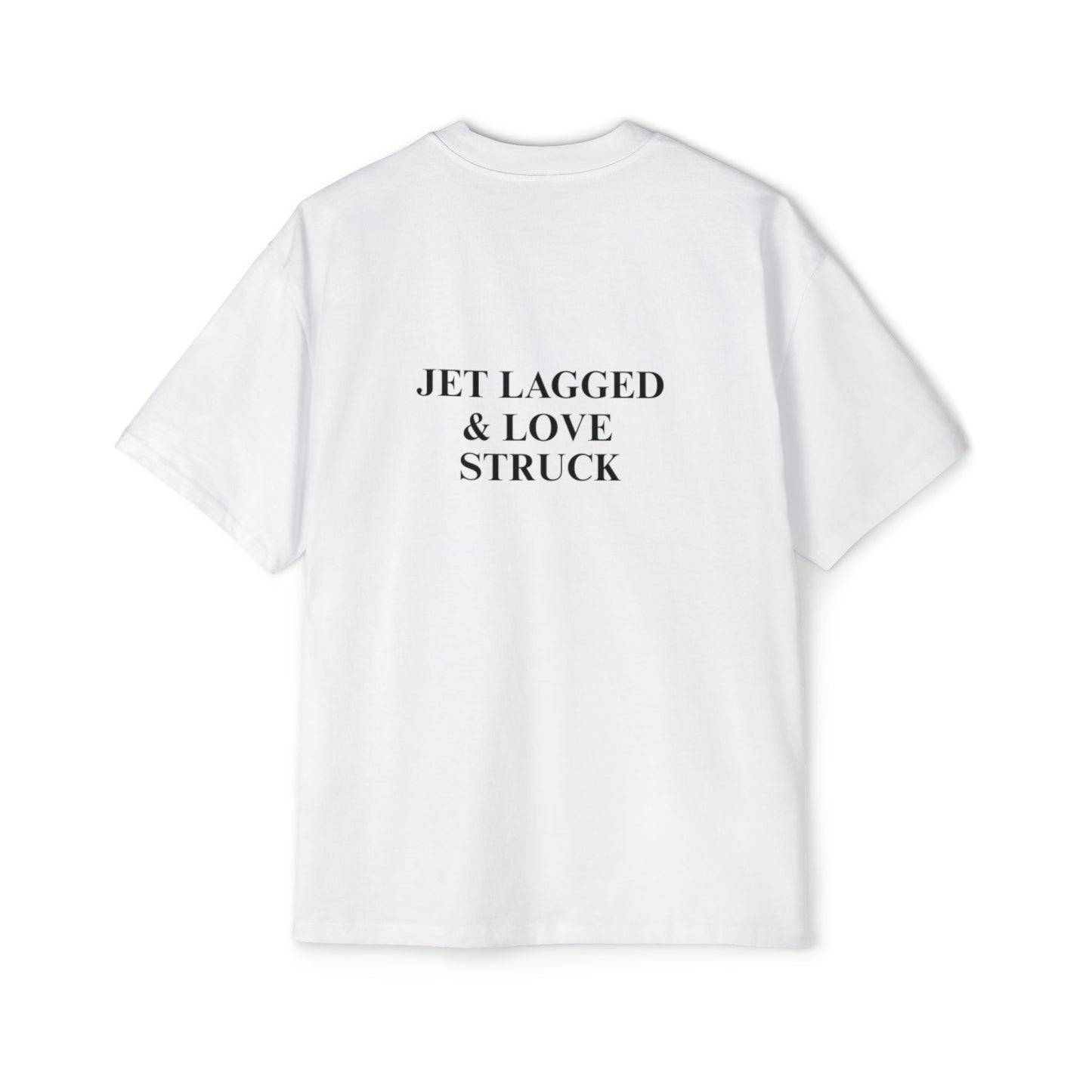 Jet Lagged & Love Struck Oversized Tee, Comfortable Men's T-Shirt, Travel Lover Gift, Casual Streetwear, Unique Graphic Tee