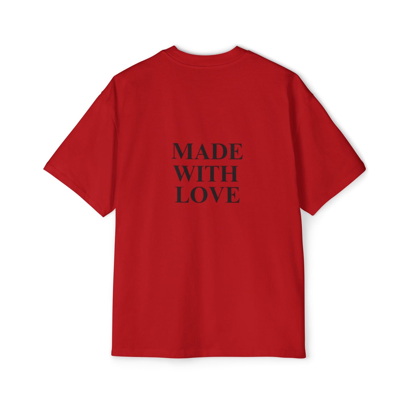 Men's Heavy Oversized Tee - Made with Love - Casual Comfort Wear