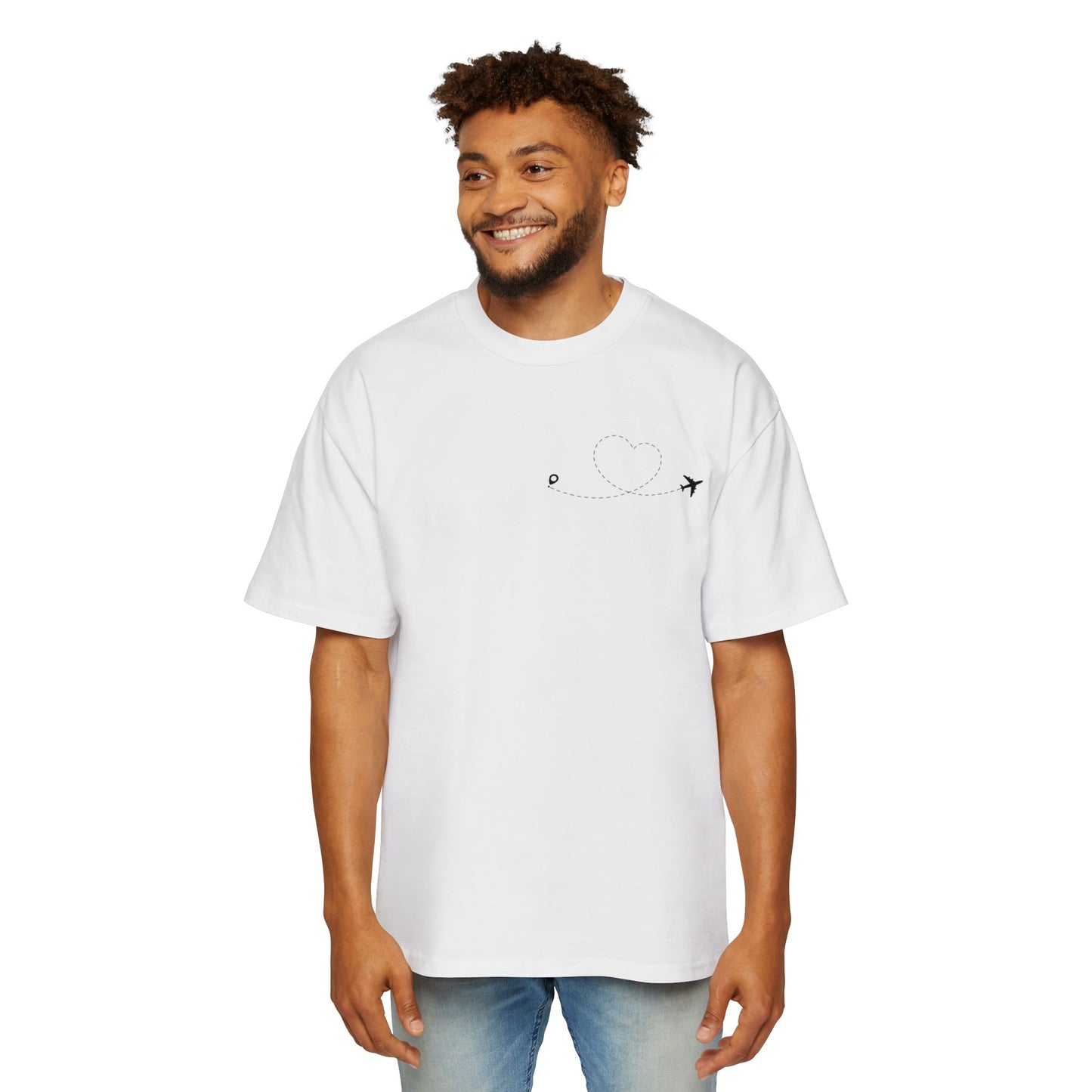 Jet Lagged & Love Struck Oversized Tee, Comfortable Men's T-Shirt, Travel Lover Gift, Casual Streetwear, Unique Graphic Tee