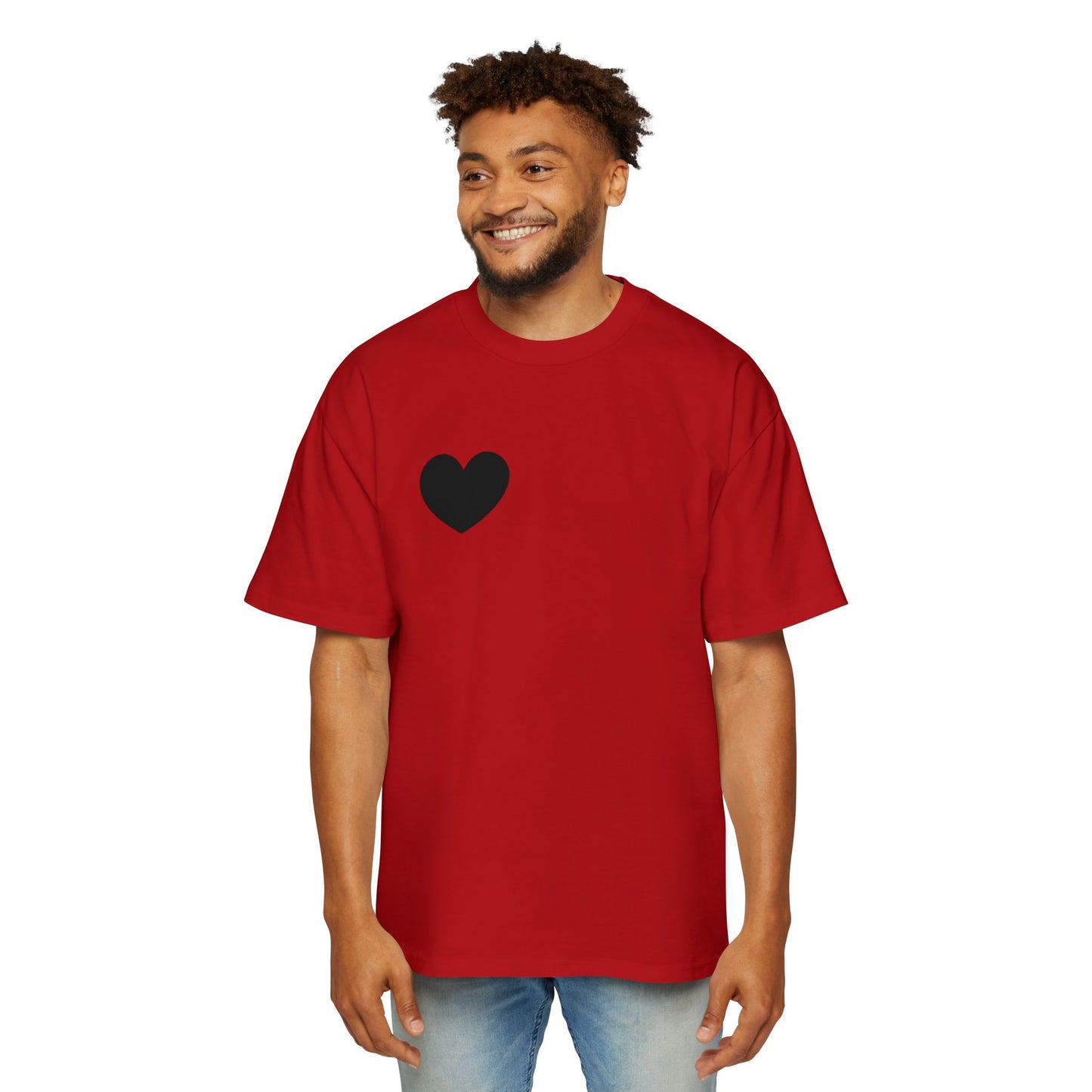 Men's Heavy Oversized Tee - Made with Love - Casual Comfort Wear