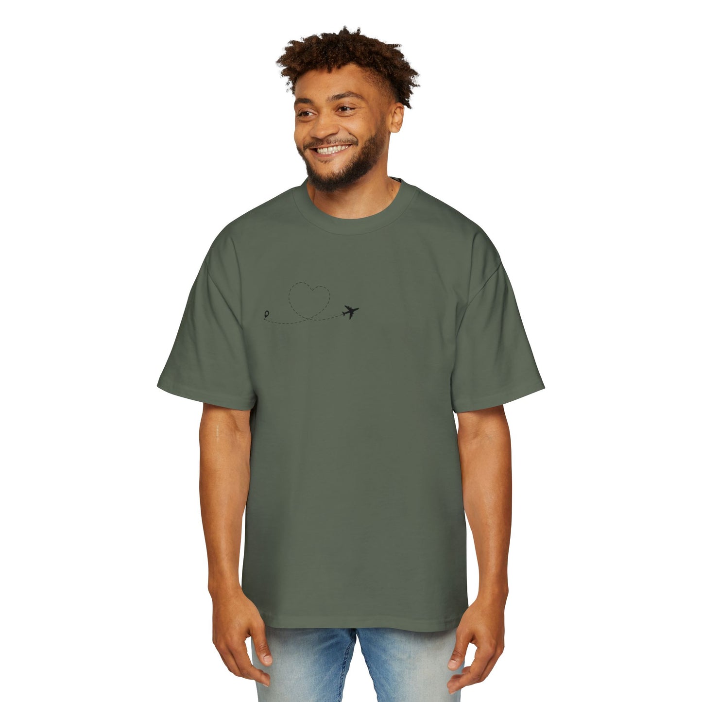 Jet Lagged & Love Struck Oversized Tee, Comfortable Men's T-Shirt, Travel Lover Gift, Casual Streetwear, Unique Graphic Tee
