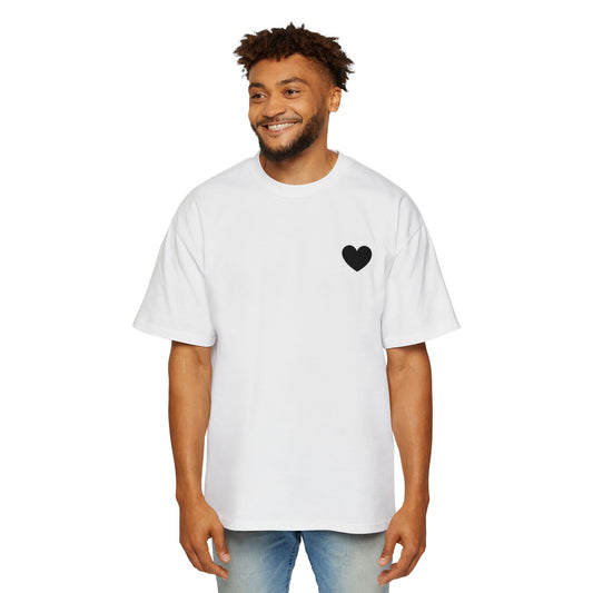 Men's Heavy Oversized Tee - Made with Love - Casual Comfort Wear