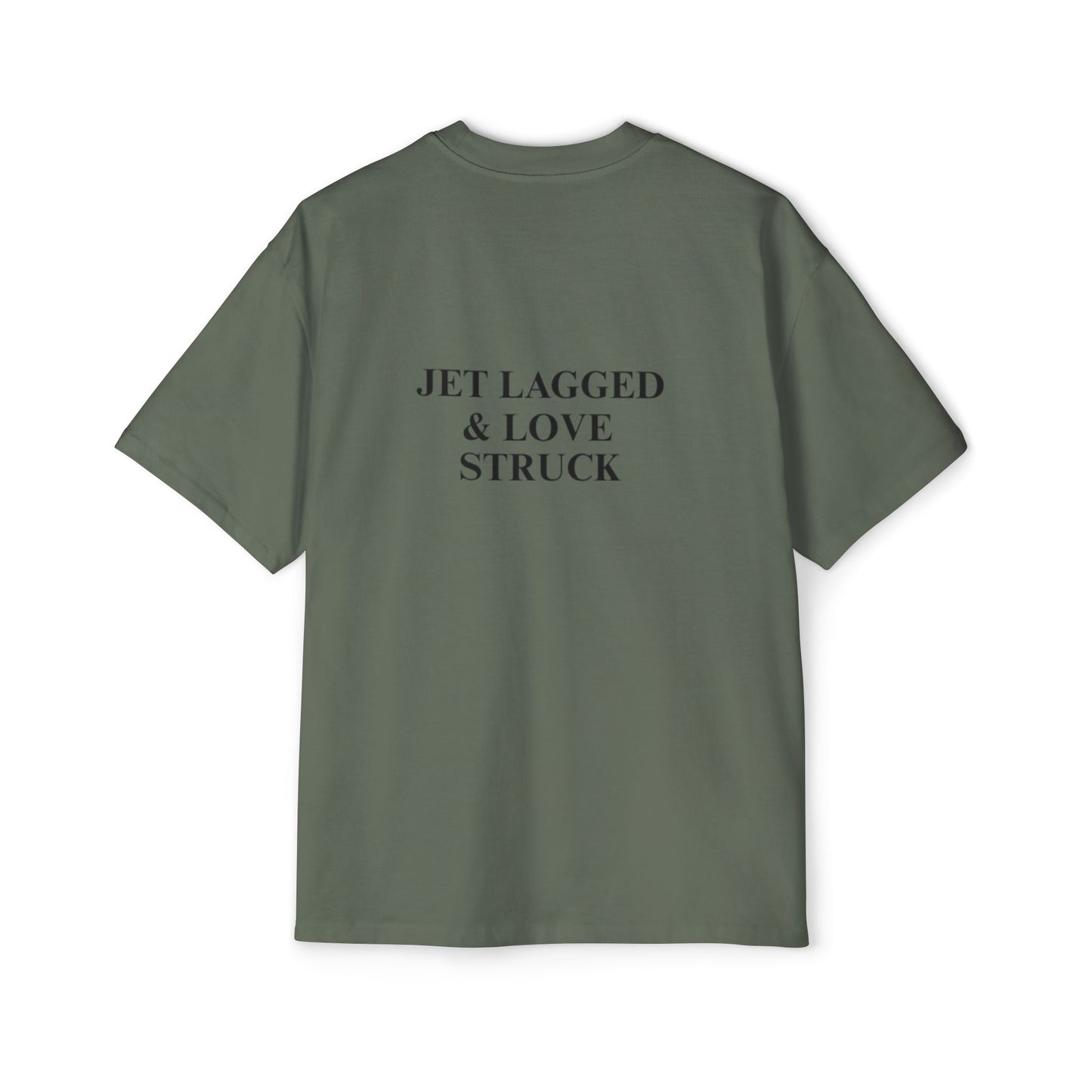 Jet Lagged & Love Struck Oversized Tee, Comfortable Men's T-Shirt, Travel Lover Gift, Casual Streetwear, Unique Graphic Tee